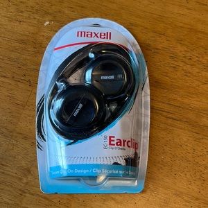Black Maxell Earclip over the ear headphones New in package.